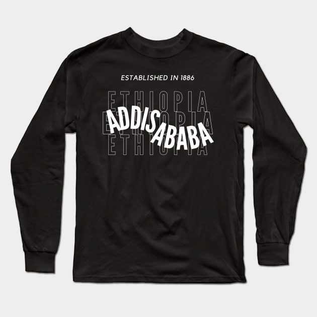 Addis Ababa, Ethiopia Long Sleeve T-Shirt by Amharic Avenue